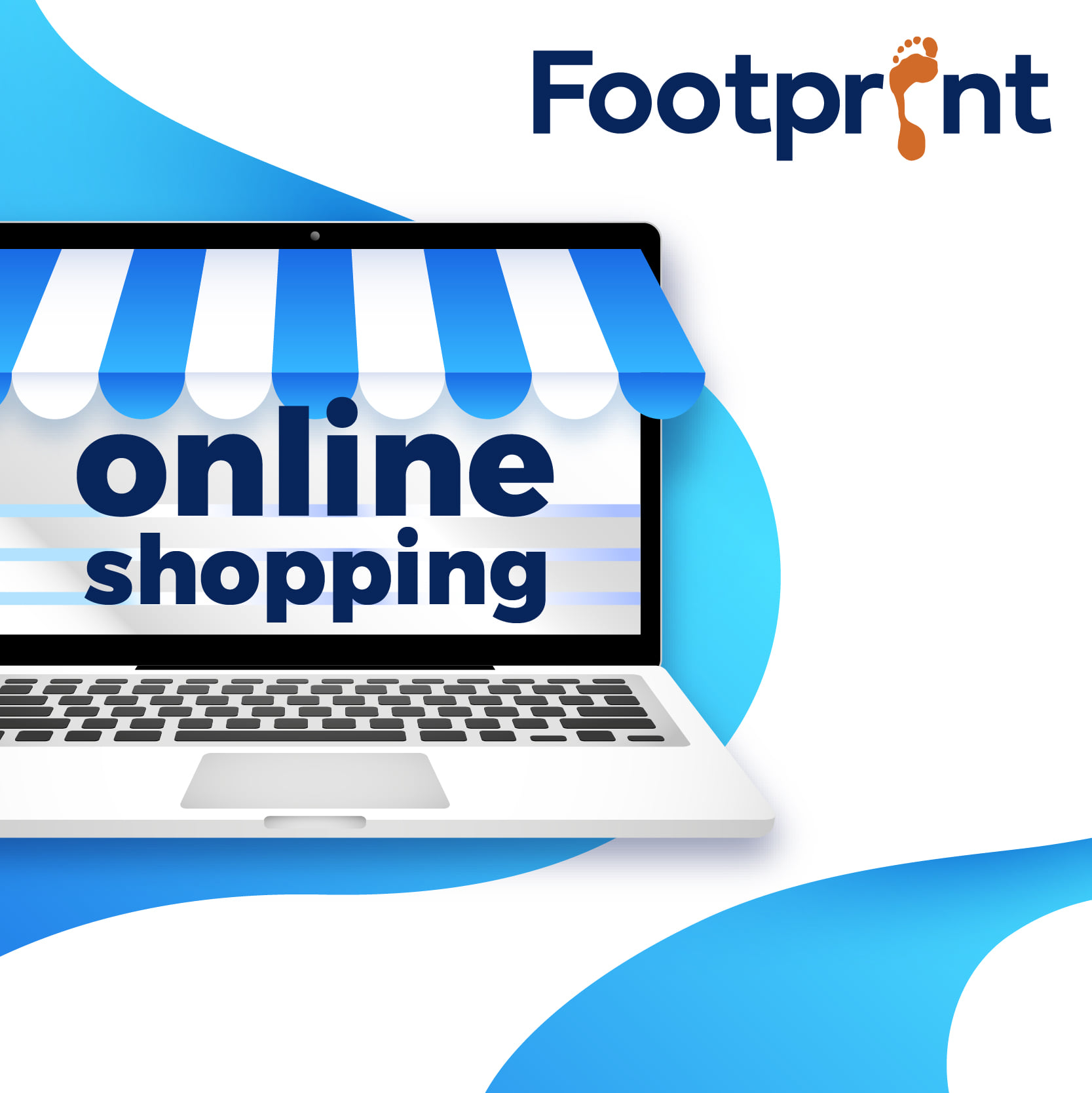 Online shopping graphic